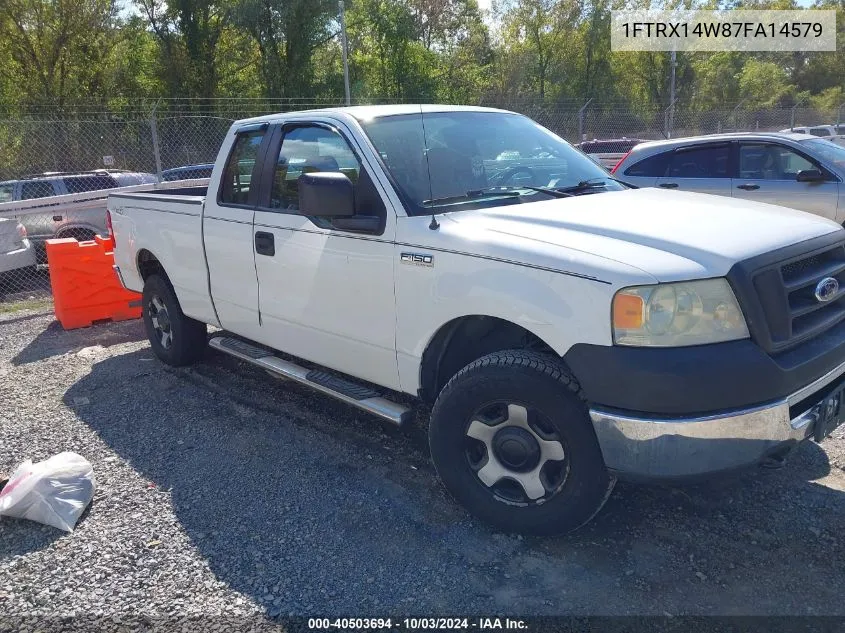 2007 Ford F-150 Fx4/Stx/Xl/Xlt VIN: 1FTRX14W87FA14579 Lot: 40503694