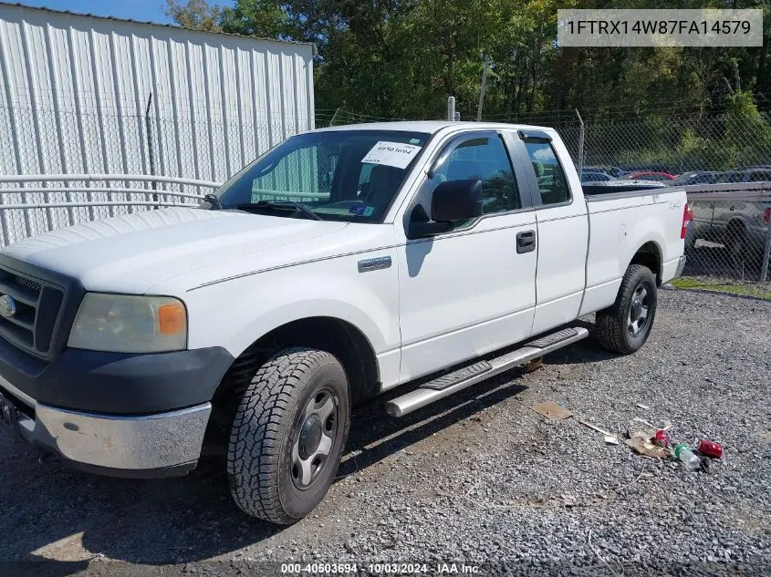 2007 Ford F-150 Fx4/Stx/Xl/Xlt VIN: 1FTRX14W87FA14579 Lot: 40503694