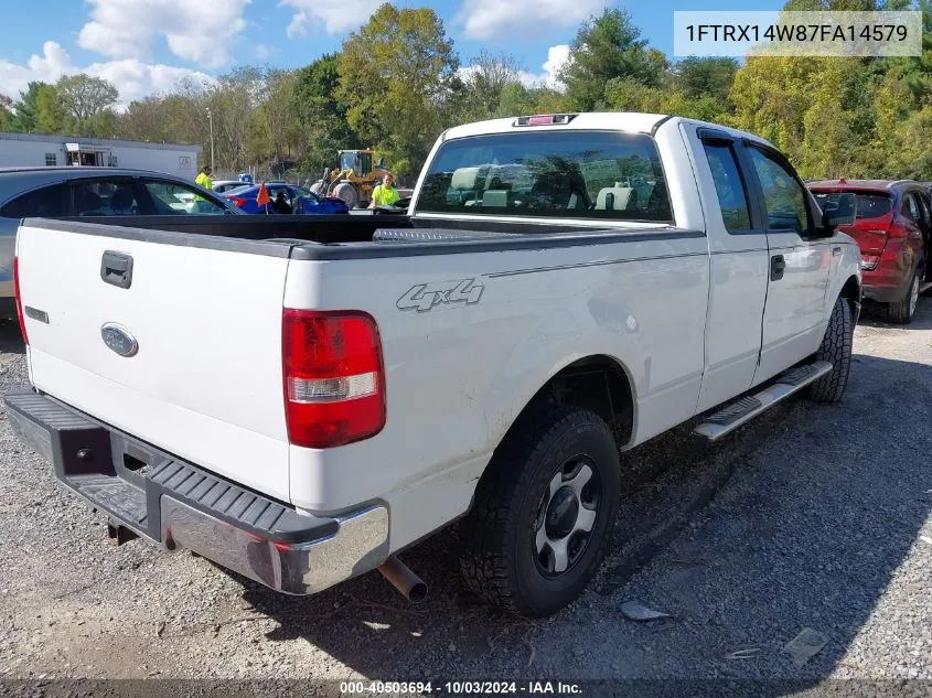 2007 Ford F-150 Fx4/Stx/Xl/Xlt VIN: 1FTRX14W87FA14579 Lot: 40503694