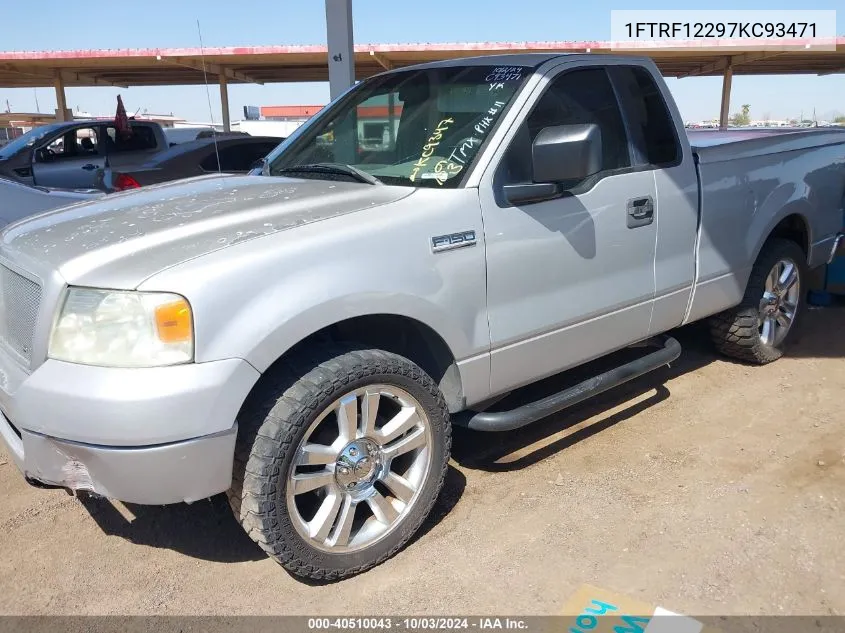 2007 Ford F-150 Stx/Xl/Xlt VIN: 1FTRF12297KC93471 Lot: 40510043