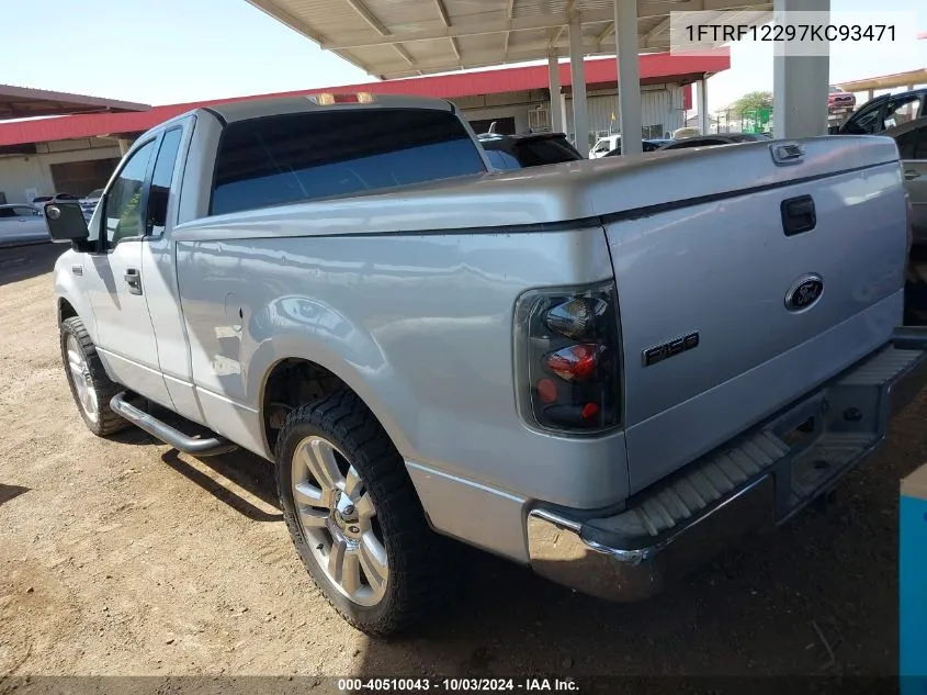 2007 Ford F-150 Stx/Xl/Xlt VIN: 1FTRF12297KC93471 Lot: 40510043