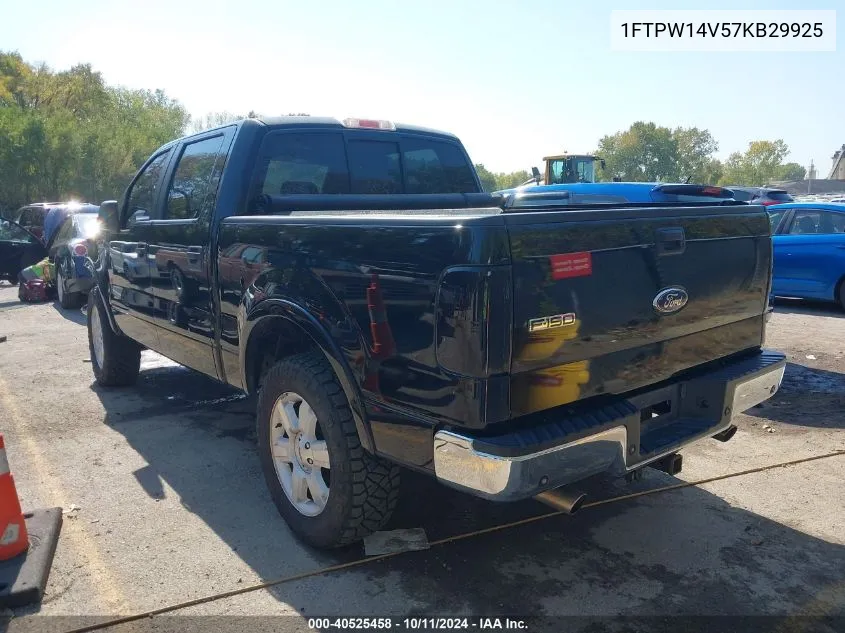 2007 Ford F-150 Fx4/Lariat/Xlt VIN: 1FTPW14V57KB29925 Lot: 40525458