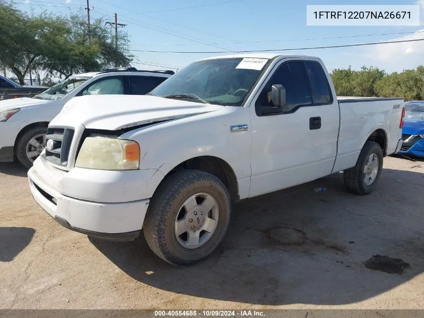 2007 Ford F-150 Stx/Xl/Xlt VIN: 1FTRF12207NA26671 Lot: 40554685