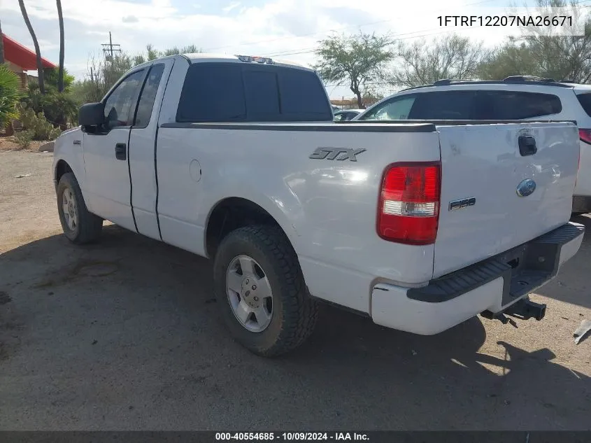 1FTRF12207NA26671 2007 Ford F-150 Stx/Xl/Xlt