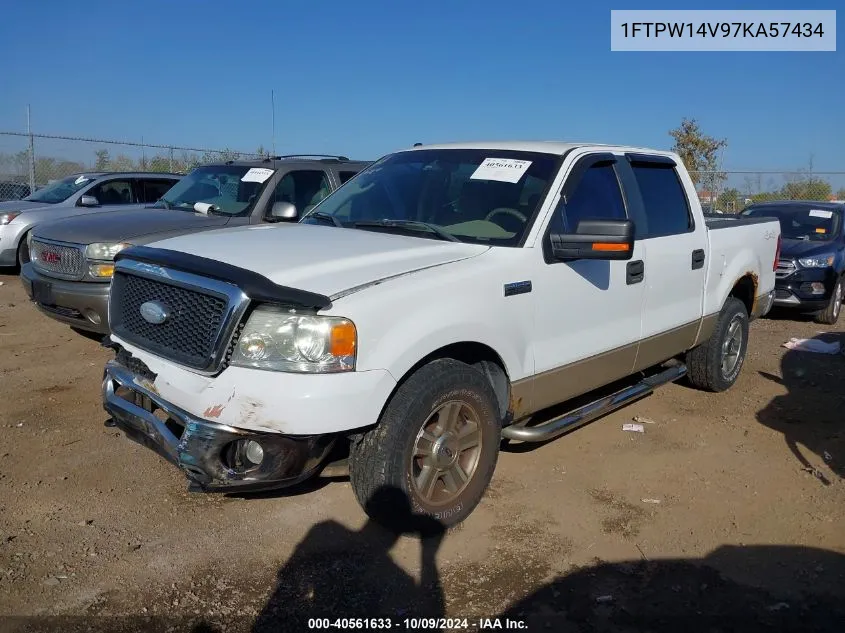 2007 Ford F-150 Fx4/Lariat/Xlt VIN: 1FTPW14V97KA57434 Lot: 40561633