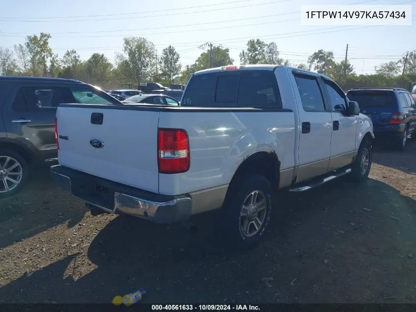 2007 Ford F-150 Fx4/Lariat/Xlt VIN: 1FTPW14V97KA57434 Lot: 40561633