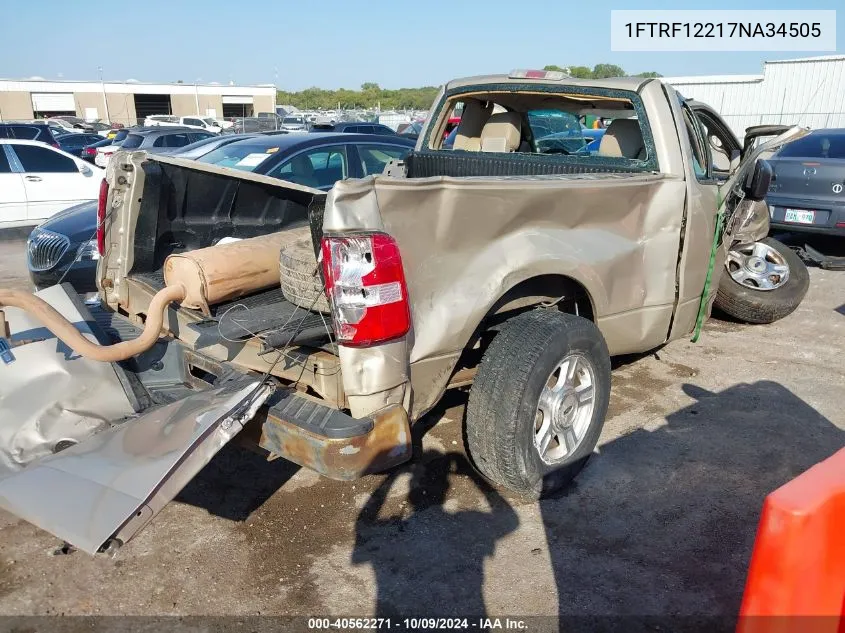 1FTRF12217NA34505 2007 Ford F-150 Stx/Xl/Xlt