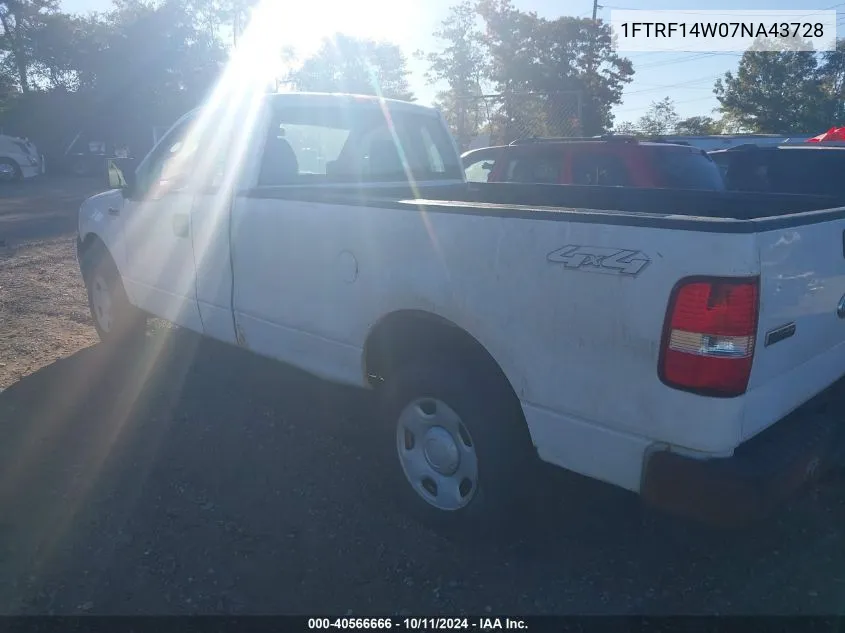 1FTRF14W07NA43728 2007 Ford F-150 Stx/Xl/Xlt