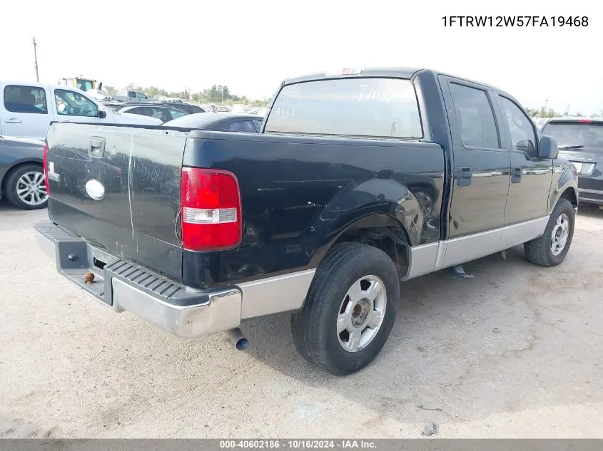 1FTRW12W57FA19468 2007 Ford F-150 Xlt