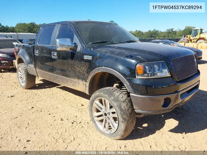 1FTPW04537KC89294 2007 Ford F-150 Fx4/Xlt