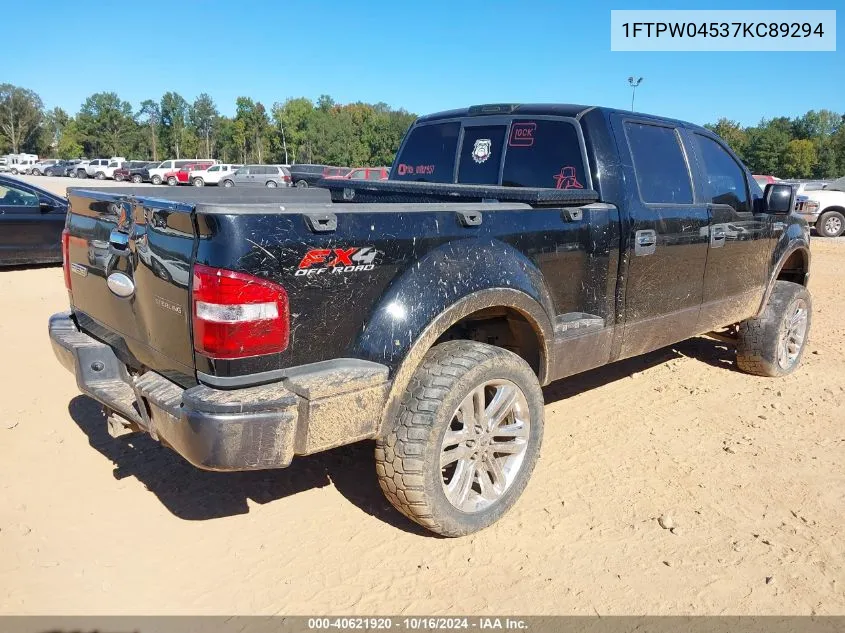 1FTPW04537KC89294 2007 Ford F-150 Fx4/Xlt