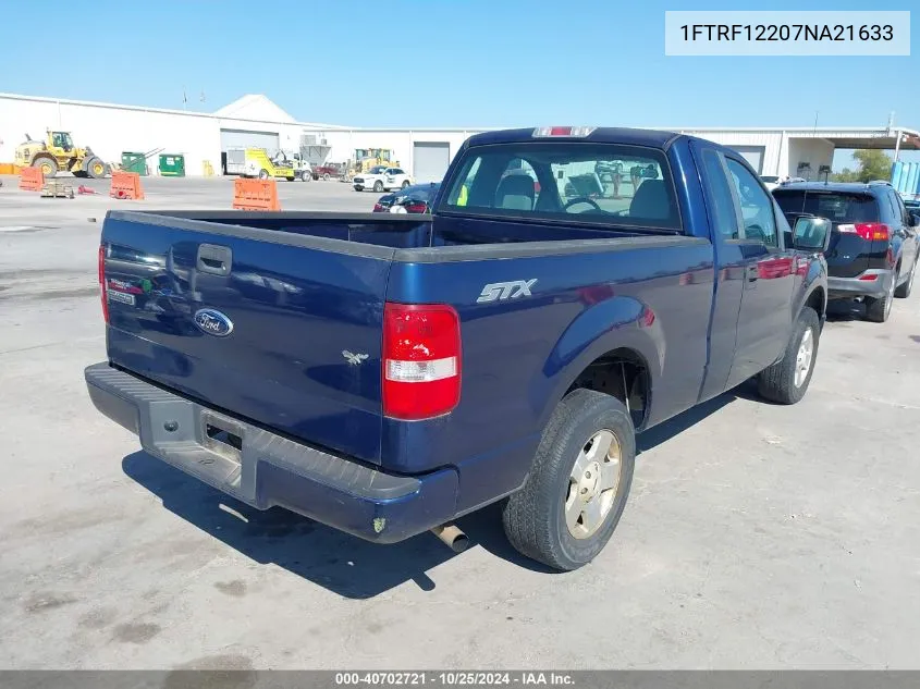 2007 Ford F-150 Stx/Xl/Xlt VIN: 1FTRF12207NA21633 Lot: 40702721