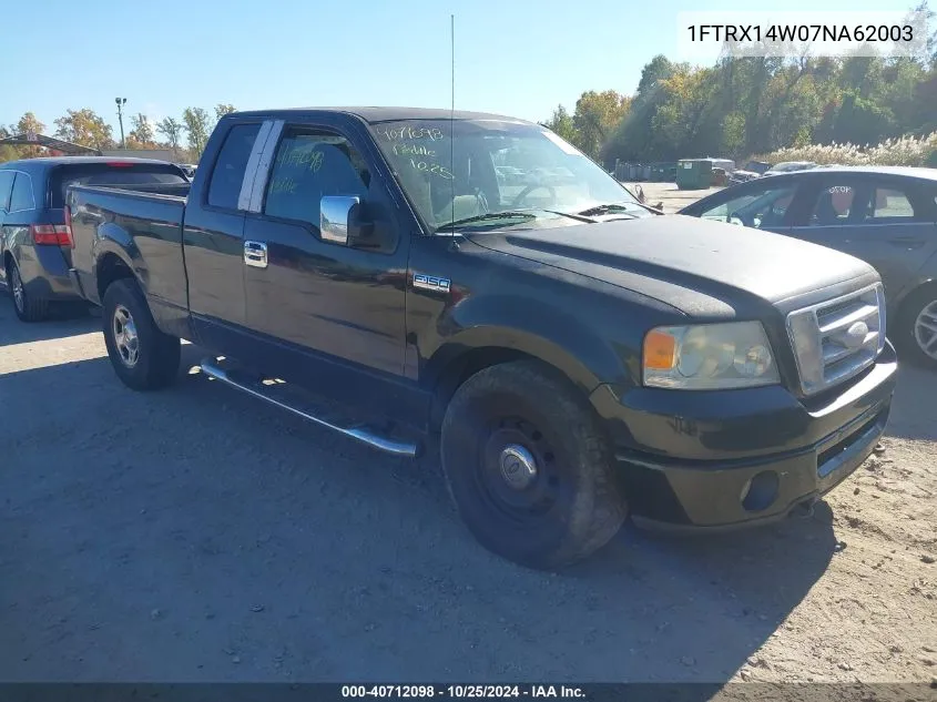 2007 Ford F-150 Fx4/Stx/Xl/Xlt VIN: 1FTRX14W07NA62003 Lot: 40712098