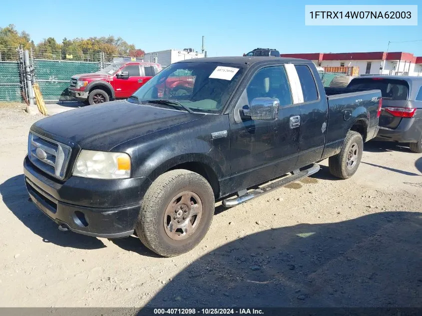 2007 Ford F-150 Fx4/Stx/Xl/Xlt VIN: 1FTRX14W07NA62003 Lot: 40712098