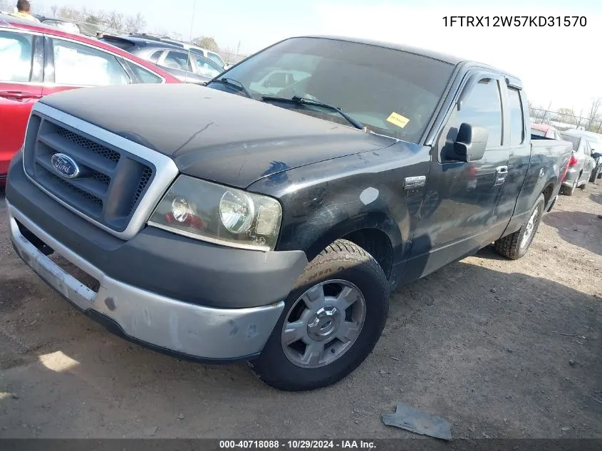 2007 Ford F-150 Stx/Xl/Xlt VIN: 1FTRX12W57KD31570 Lot: 40718088