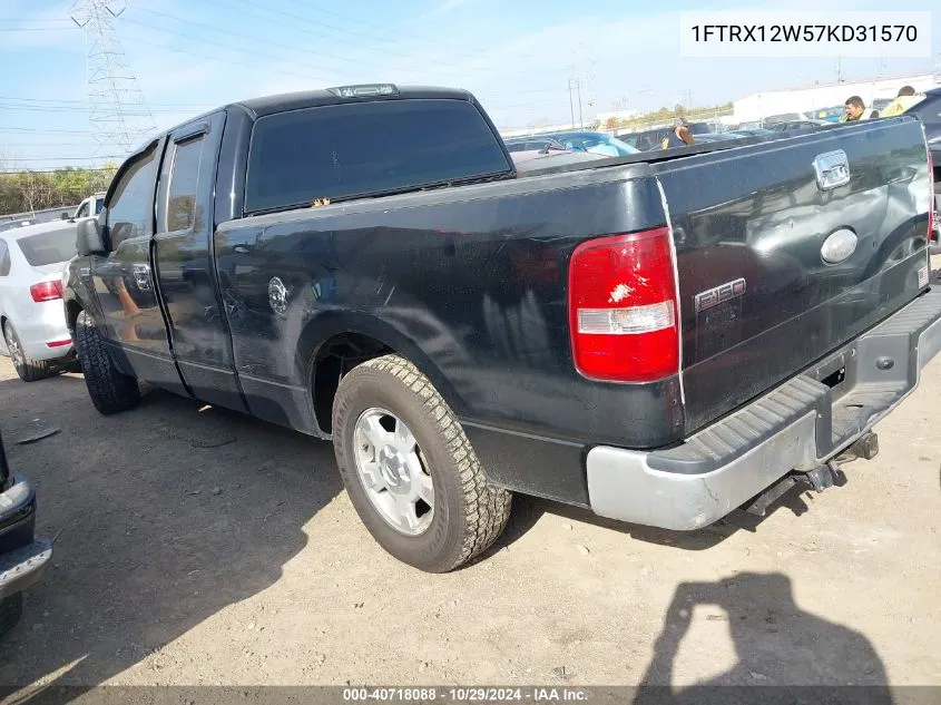 2007 Ford F-150 Stx/Xl/Xlt VIN: 1FTRX12W57KD31570 Lot: 40718088