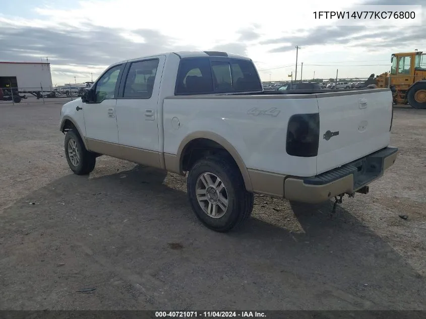 1FTPW14V77KC76800 2007 Ford F-150 Fx4/Lariat/Xlt