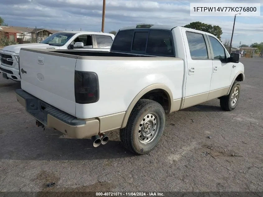 1FTPW14V77KC76800 2007 Ford F-150 Fx4/Lariat/Xlt