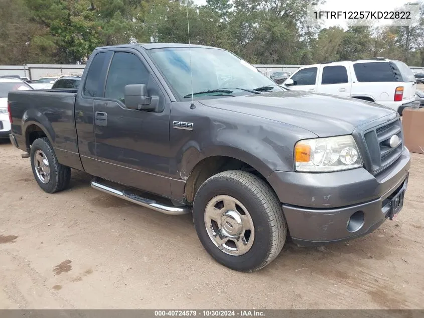 2007 Ford F-150 Stx/Xl/Xlt VIN: 1FTRF12257KD22822 Lot: 40724579