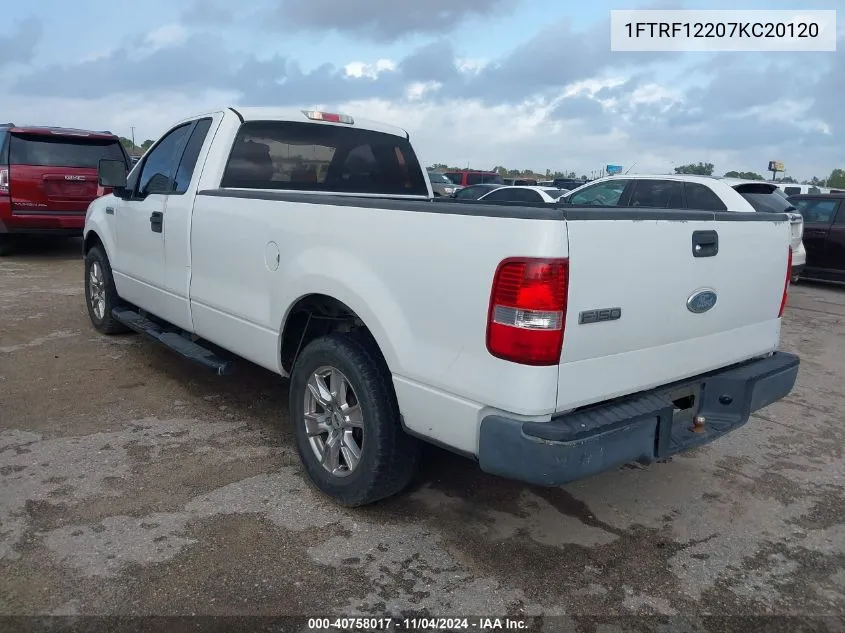 2007 Ford F-150 Stx/Xl/Xlt VIN: 1FTRF12207KC20120 Lot: 40758017