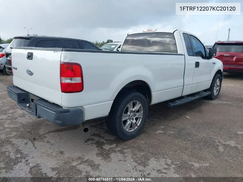 2007 Ford F-150 Stx/Xl/Xlt VIN: 1FTRF12207KC20120 Lot: 40758017