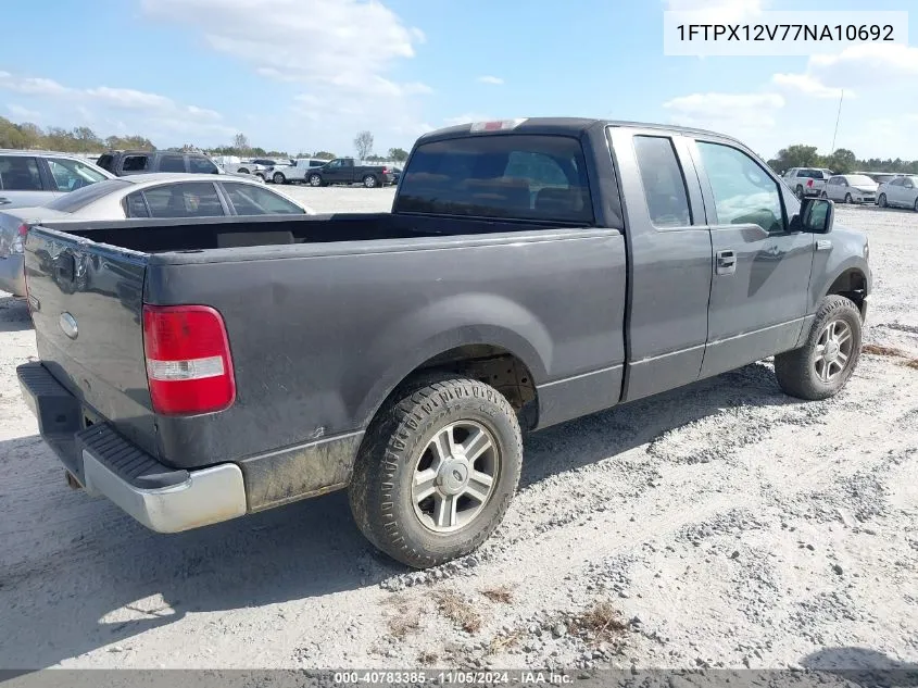 2007 Ford F-150 Lariat/Stx/Xl/Xlt VIN: 1FTPX12V77NA10692 Lot: 40783385