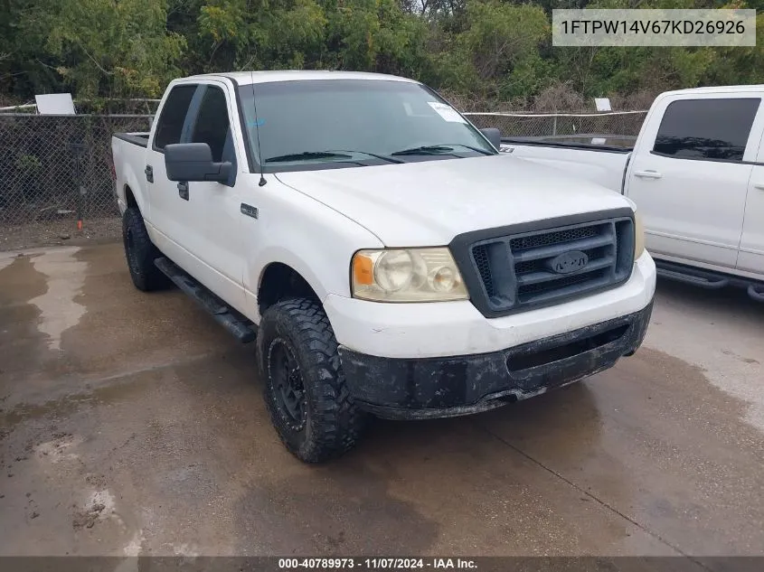 1FTPW14V67KD26926 2007 Ford F-150 Fx4/Lariat/Xlt