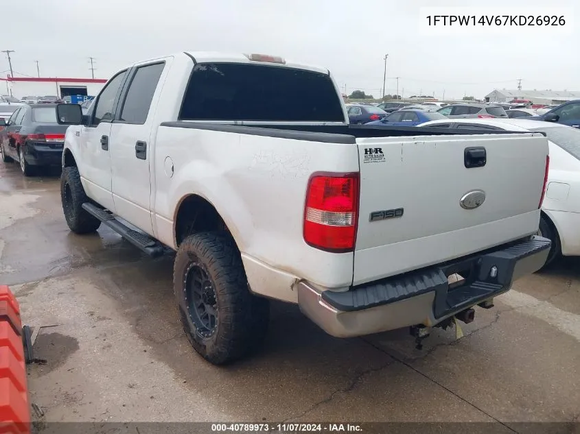 1FTPW14V67KD26926 2007 Ford F-150 Fx4/Lariat/Xlt