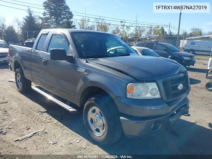 2007 Ford F-150 Fx4/Stx/Xl/Xlt VIN: 1FTRX14W57NA27019 Lot: 40793091