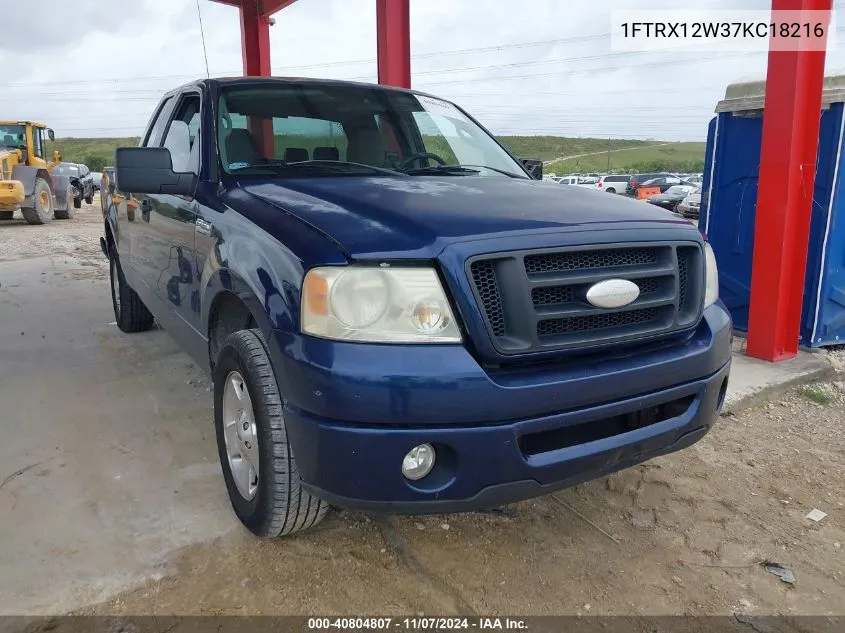 2007 Ford F-150 Stx/Xl/Xlt VIN: 1FTRX12W37KC18216 Lot: 40804807