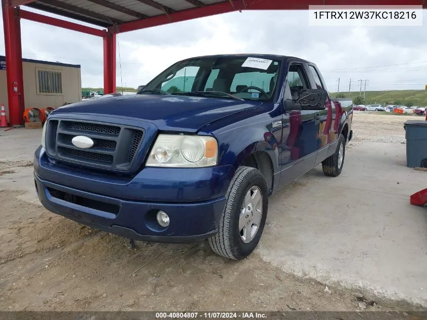 2007 Ford F-150 Stx/Xl/Xlt VIN: 1FTRX12W37KC18216 Lot: 40804807