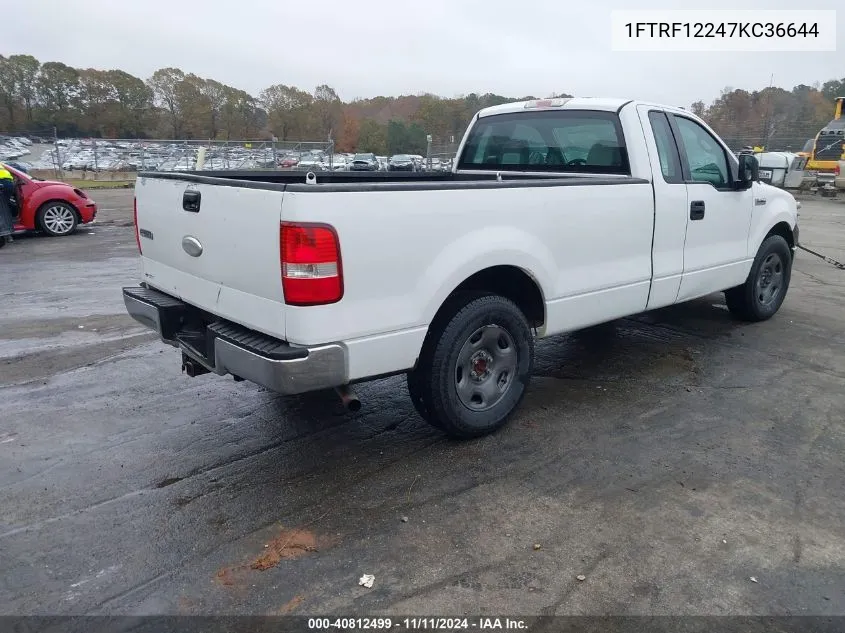 2007 Ford F-150 Stx/Xl/Xlt VIN: 1FTRF12247KC36644 Lot: 40812499