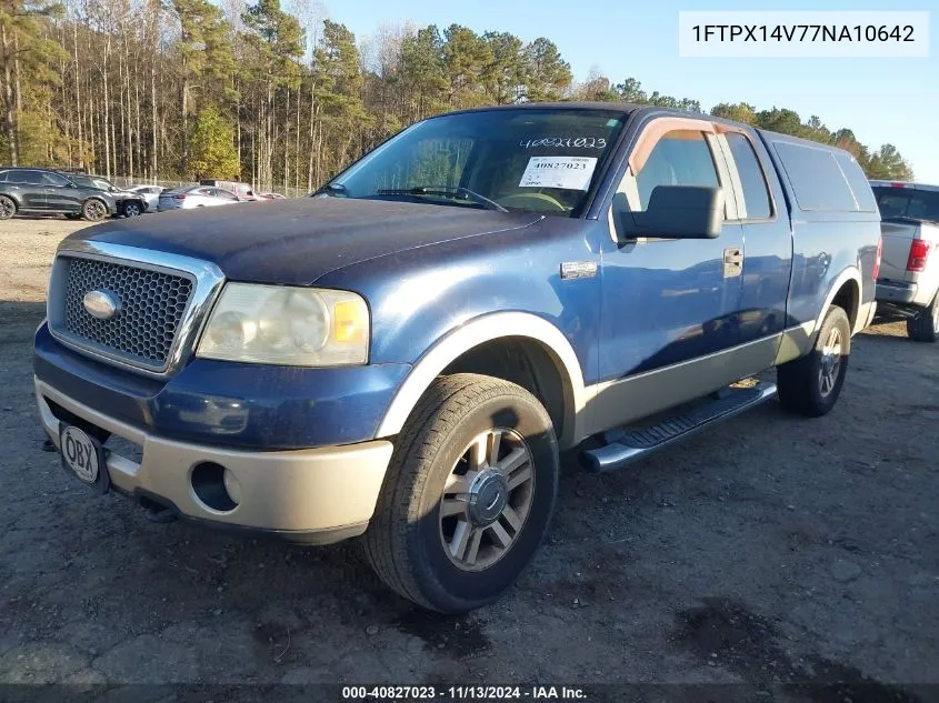 2007 Ford F-150 Fx4/Lariat/Xl/Xlt VIN: 1FTPX14V77NA10642 Lot: 40827023