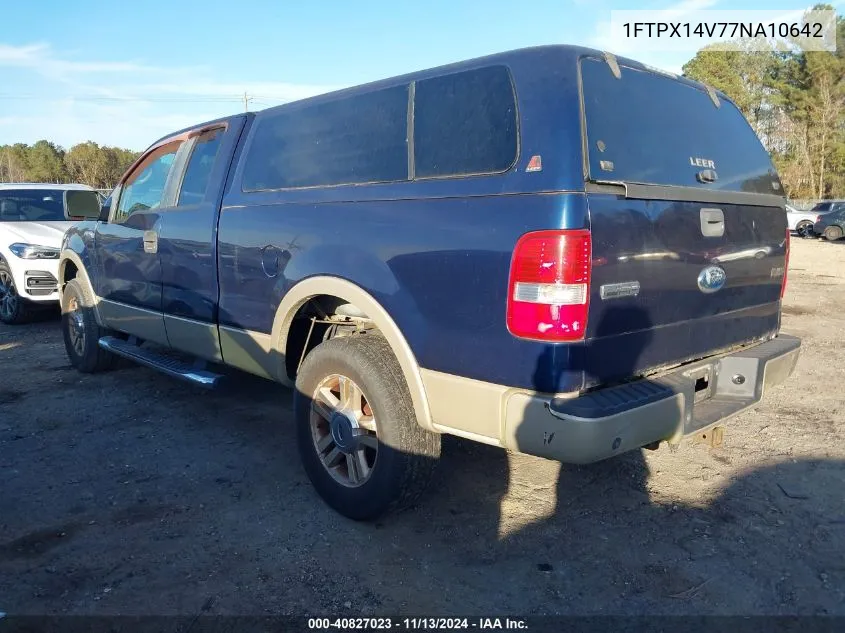 2007 Ford F-150 Fx4/Lariat/Xl/Xlt VIN: 1FTPX14V77NA10642 Lot: 40827023