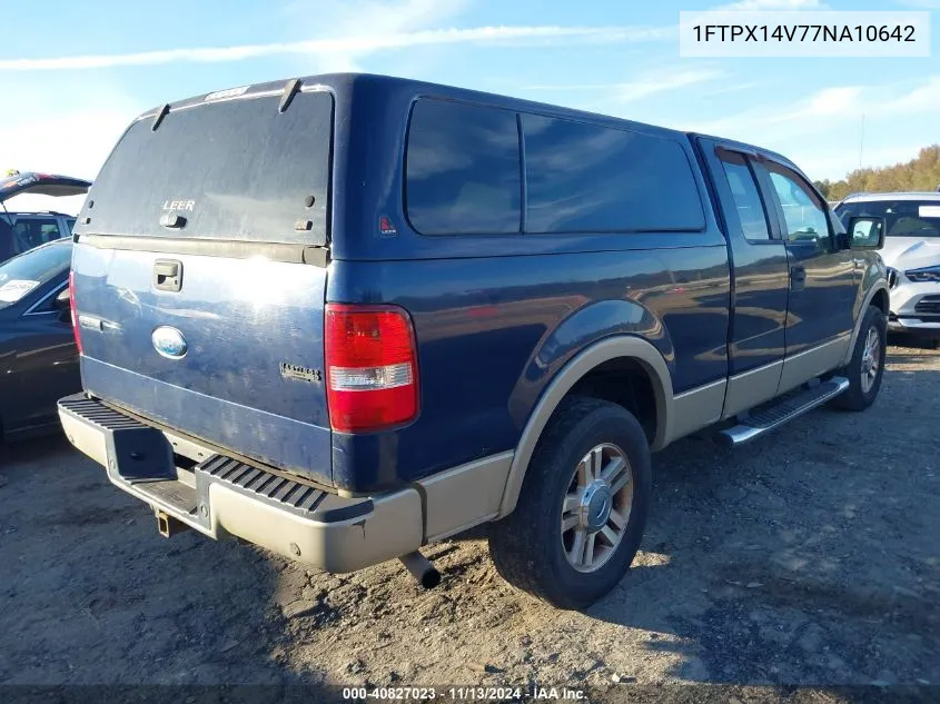 2007 Ford F-150 Fx4/Lariat/Xl/Xlt VIN: 1FTPX14V77NA10642 Lot: 40827023