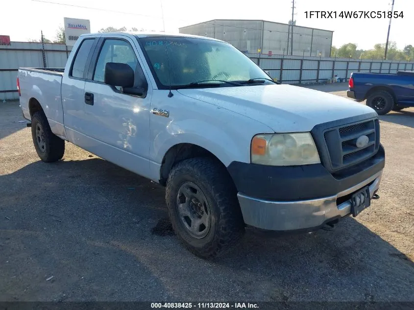 1FTRX14W67KC51854 2007 Ford F-150 Fx4/Stx/Xl/Xlt