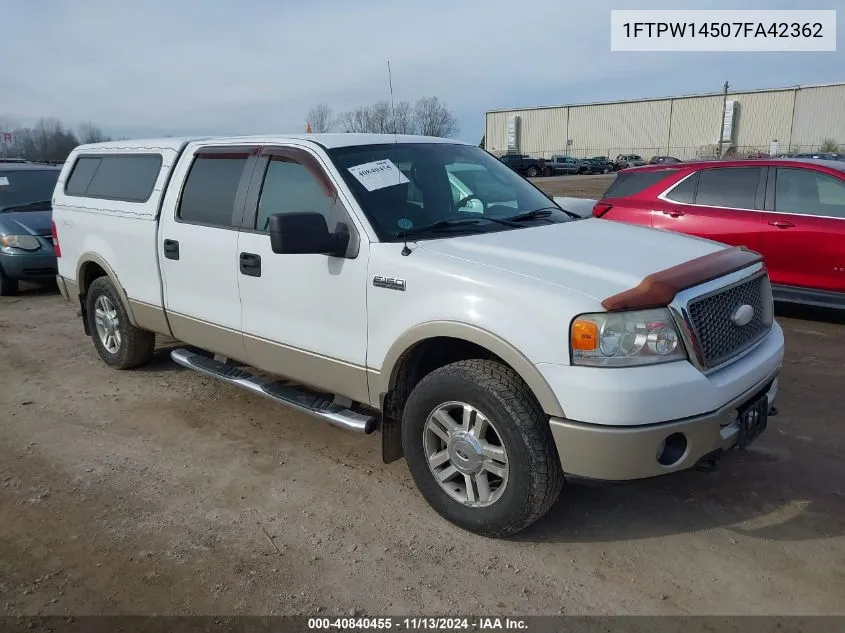 2007 Ford F-150 Fx4/Lariat/Xlt VIN: 1FTPW14507FA42362 Lot: 40840455