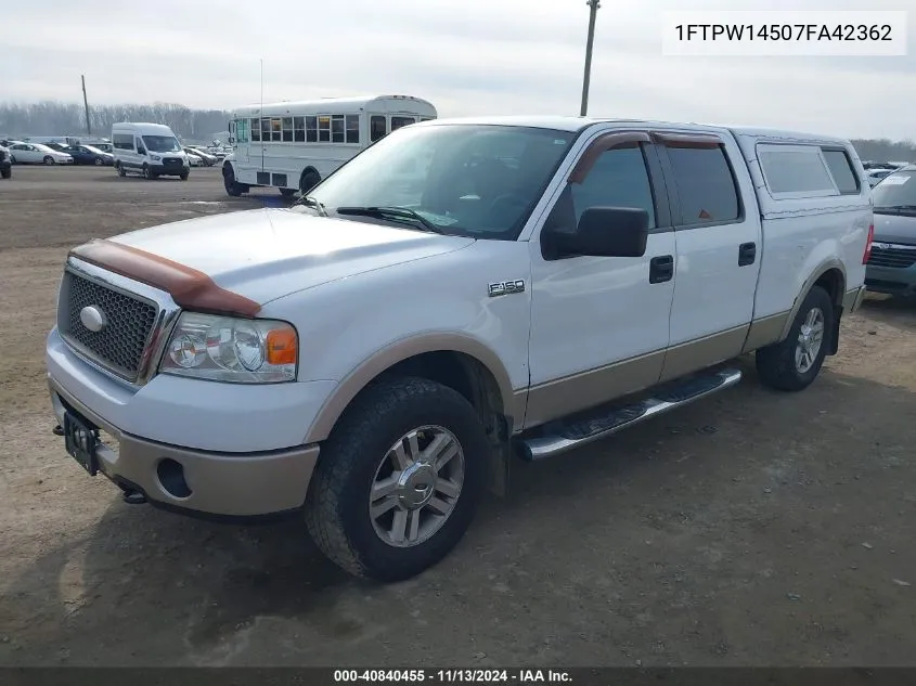 2007 Ford F-150 Fx4/Lariat/Xlt VIN: 1FTPW14507FA42362 Lot: 40840455