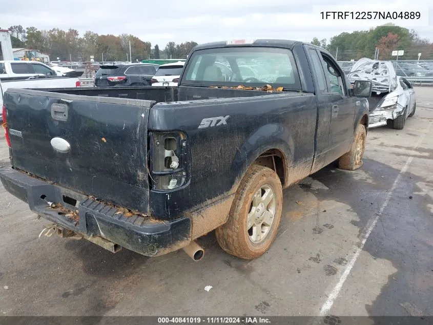 2007 Ford F-150 Stx/Xl/Xlt VIN: 1FTRF12257NA04889 Lot: 40841019