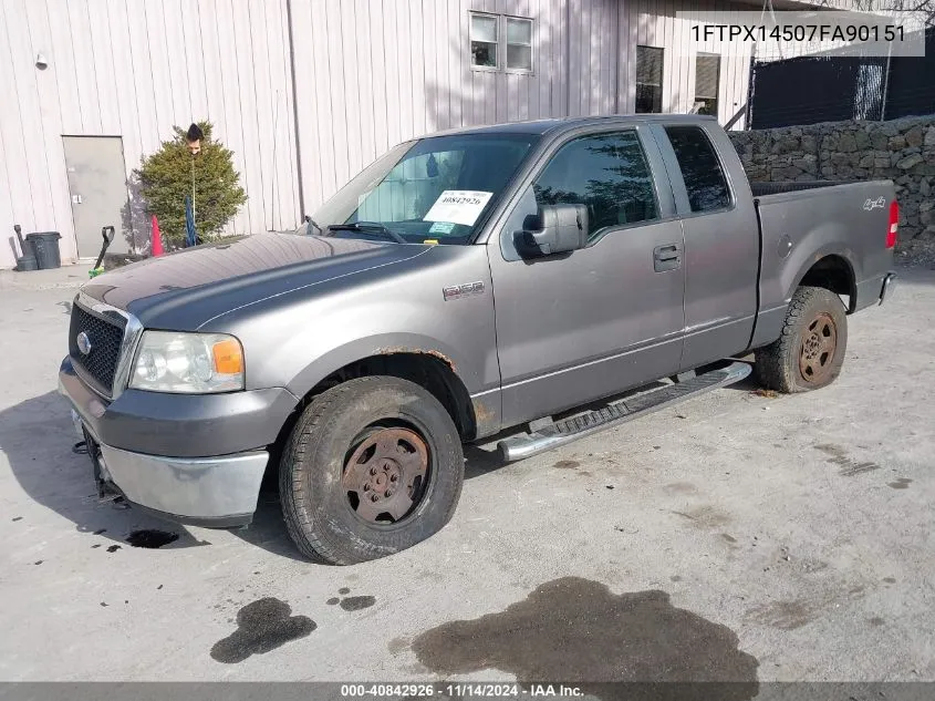 2007 Ford F-150 Fx4/Lariat/Xl/Xlt VIN: 1FTPX14507FA90151 Lot: 40842926