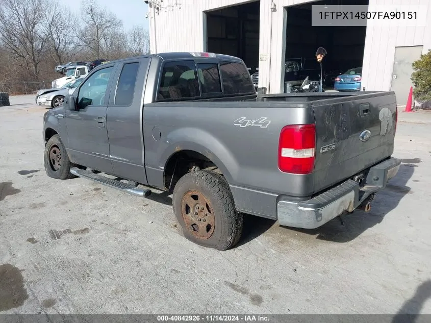 2007 Ford F-150 Fx4/Lariat/Xl/Xlt VIN: 1FTPX14507FA90151 Lot: 40842926