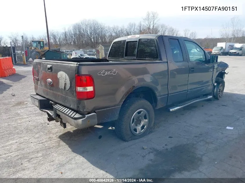 2007 Ford F-150 Fx4/Lariat/Xl/Xlt VIN: 1FTPX14507FA90151 Lot: 40842926