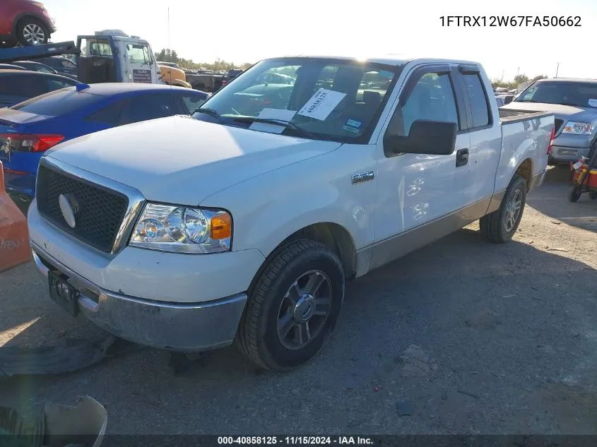 2007 Ford F150 VIN: 1FTRX12W67FA50662 Lot: 40858125