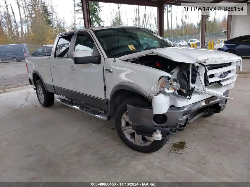 2007 Ford F-150 Fx4/Lariat/Xlt VIN: 1FTPW14VX7FB88154 Lot: 40860453