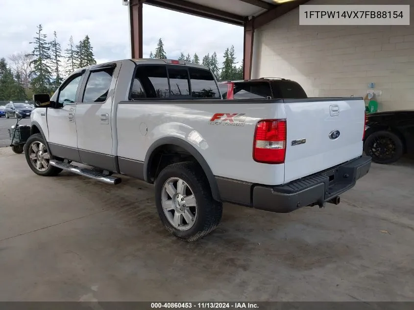 2007 Ford F-150 Fx4/Lariat/Xlt VIN: 1FTPW14VX7FB88154 Lot: 40860453