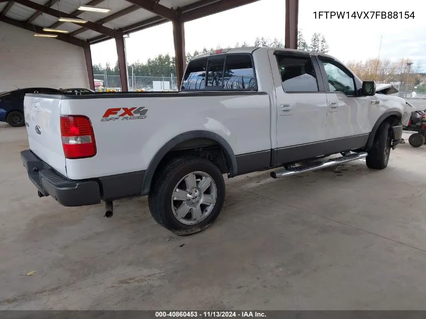 2007 Ford F-150 Fx4/Lariat/Xlt VIN: 1FTPW14VX7FB88154 Lot: 40860453