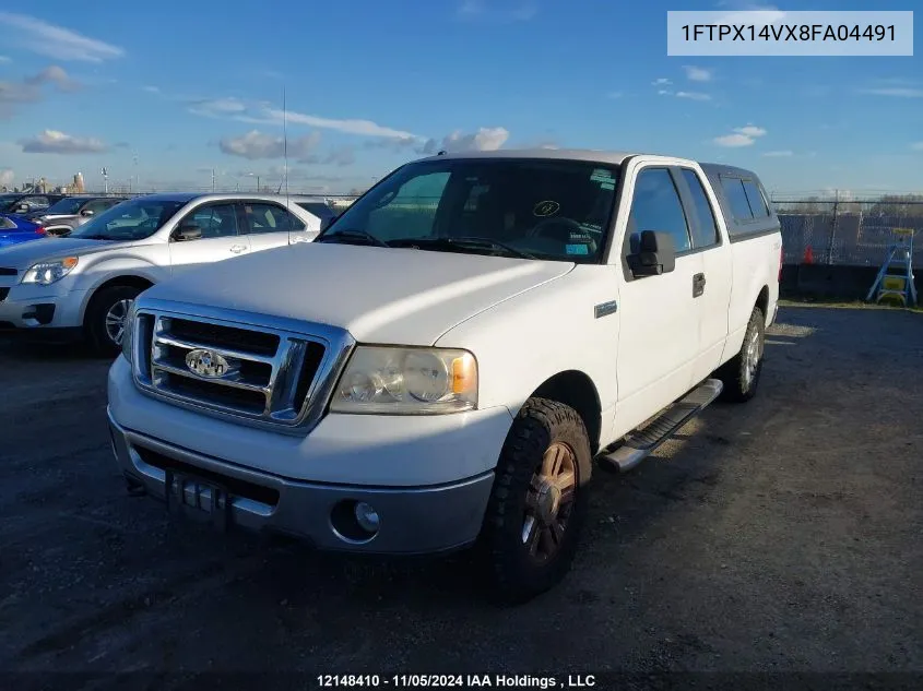 2008 Ford F150 VIN: 1FTPX14VX8FA04491 Lot: 12148410