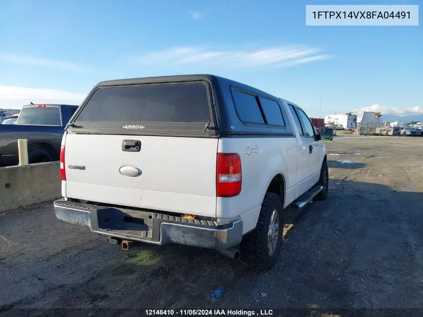 2008 Ford F150 VIN: 1FTPX14VX8FA04491 Lot: 12148410