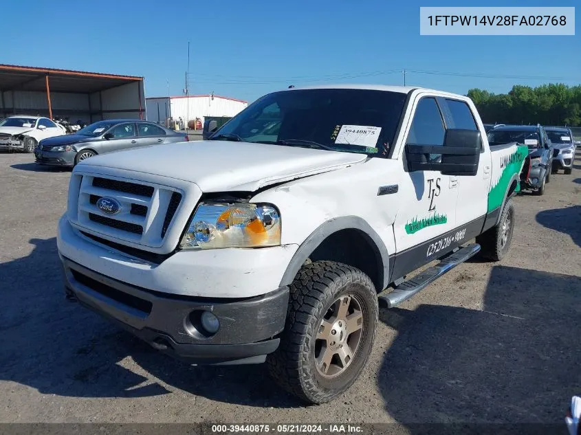 2008 Ford F-150 60Th Anniversary/Fx4/King Ranch/Lariat/Xlt VIN: 1FTPW14V28FA02768 Lot: 39440875