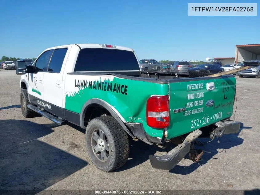 2008 Ford F-150 60Th Anniversary/Fx4/King Ranch/Lariat/Xlt VIN: 1FTPW14V28FA02768 Lot: 39440875